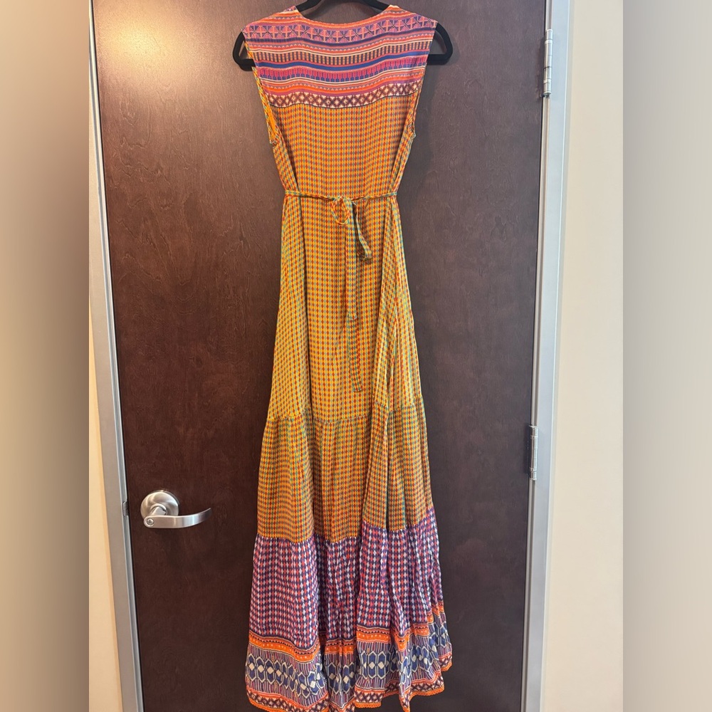Anthropologie Beaded Pattern Maxi Dress S - Picture 3 of 5